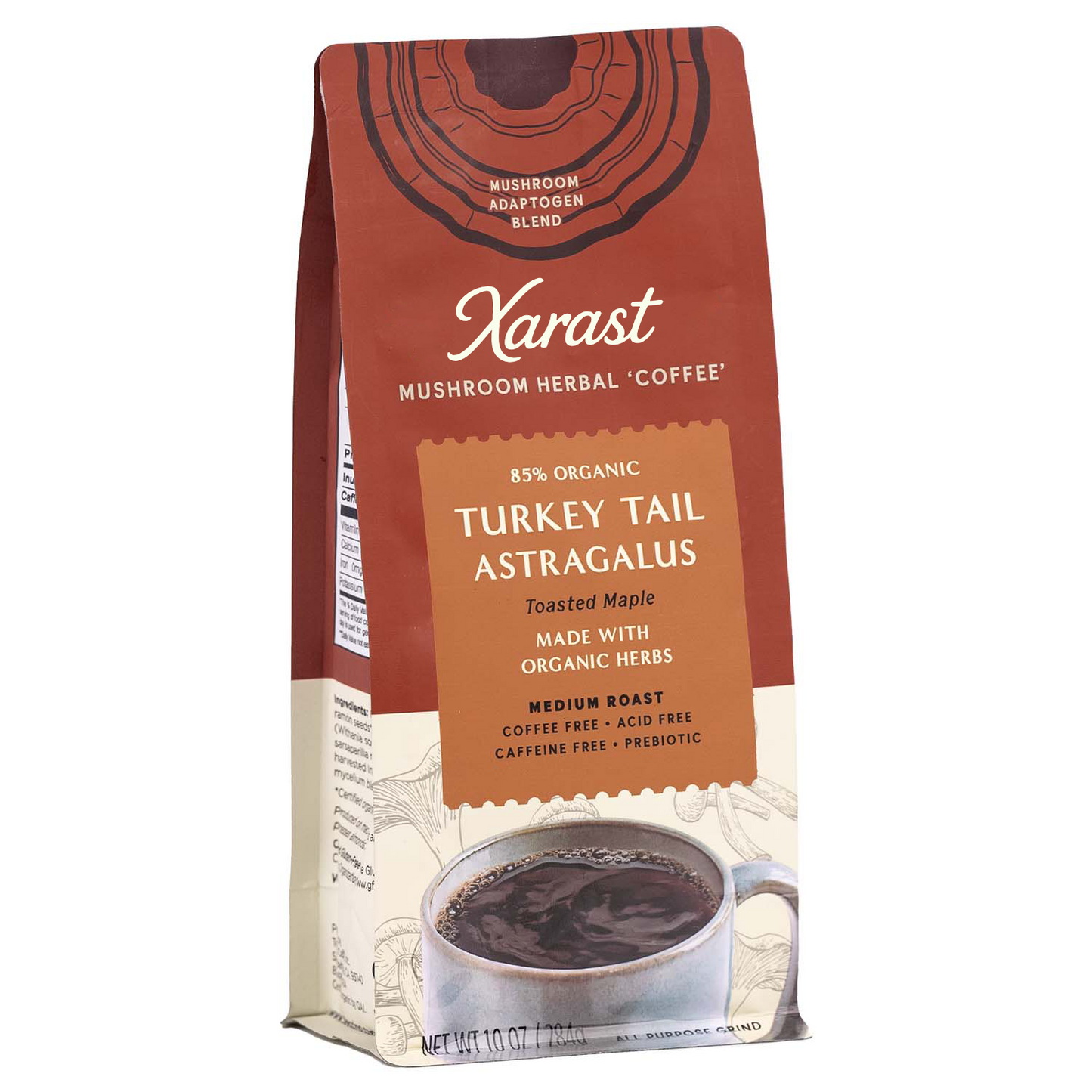 Xarast Turkey Tail Astragalus Toasted Maple Mushroom Herbal Coffee