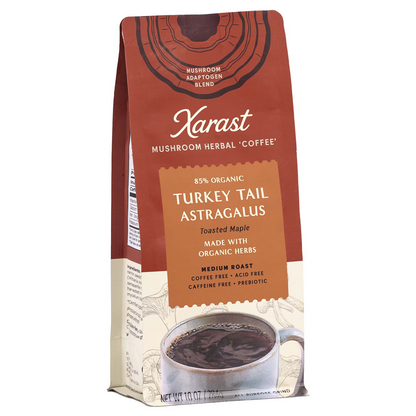 Xarast Turkey Tail Astragalus Toasted Maple Mushroom Herbal Coffee