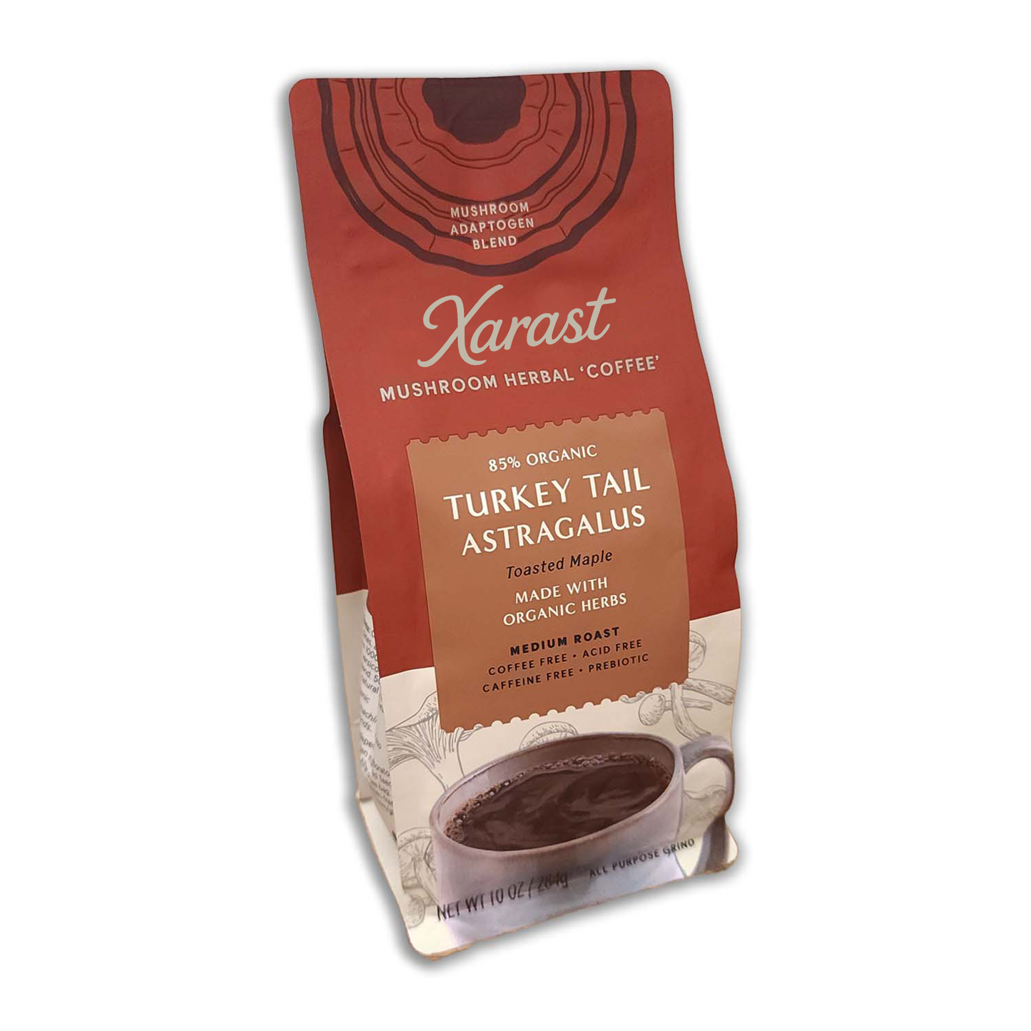 Xarast Turkey Tail Astragalus Toasted Maple Mushroom Herbal Coffee