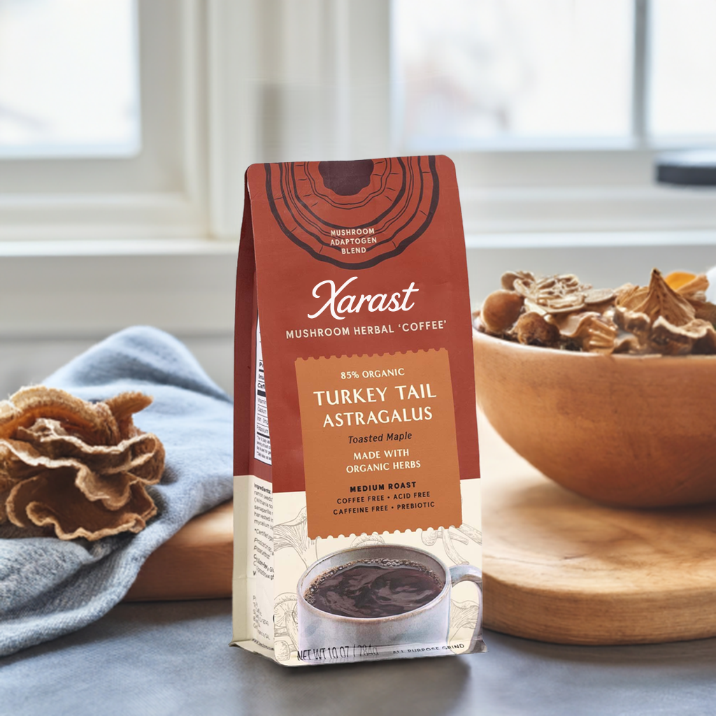 Xarast Turkey Tail Astragalus Toasted Maple Mushroom Herbal Coffee